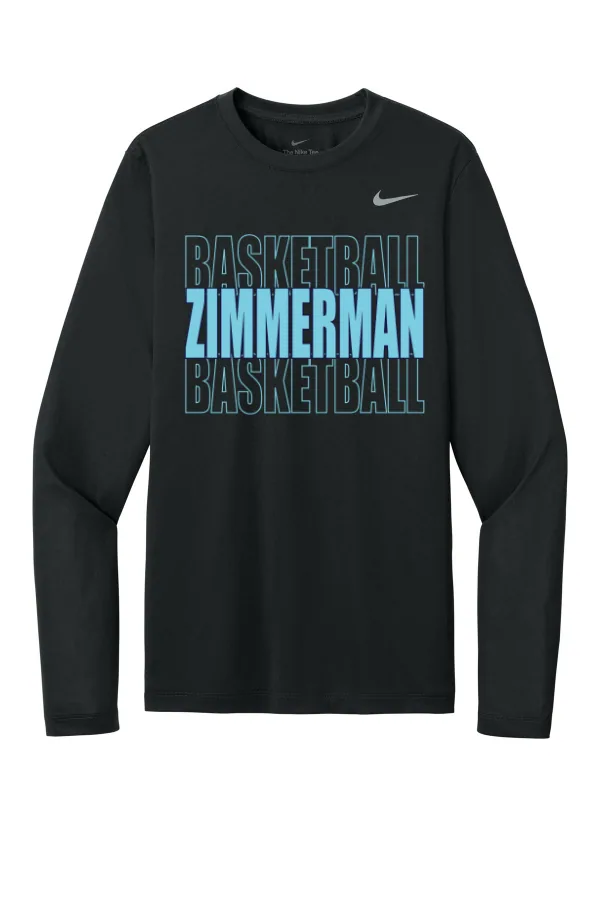 Nike Team rLegend Long Sleeve Tee NKHQ4550 Logo 1 in Black — NKHQ4550