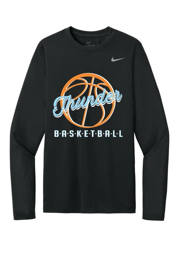 Nike Team rLegend Long Sleeve Tee NKHQ4550. Logo 5 in Black — NKHQ4550