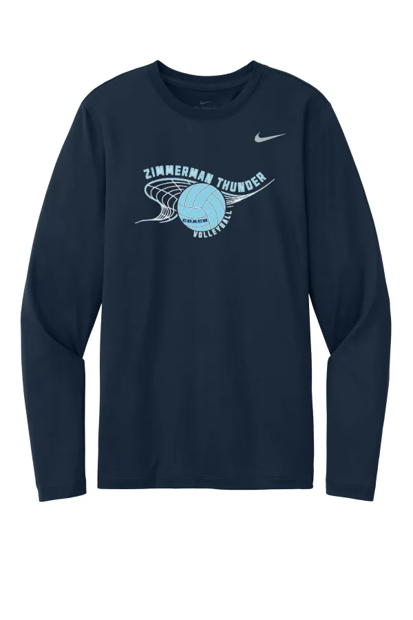 Nike Team rLegend Long Sleeve Tee NKHQ4550 LOGO 3 in Black — NKHQ4550