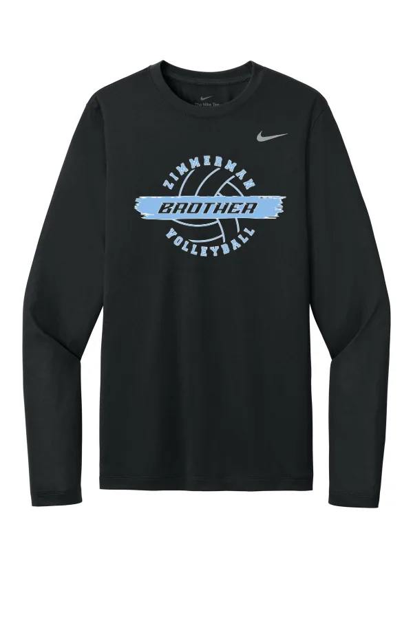 Nike Team rLegend Long Sleeve Tee NKHQ4550 LOGO 2 in Black — NKHQ4550