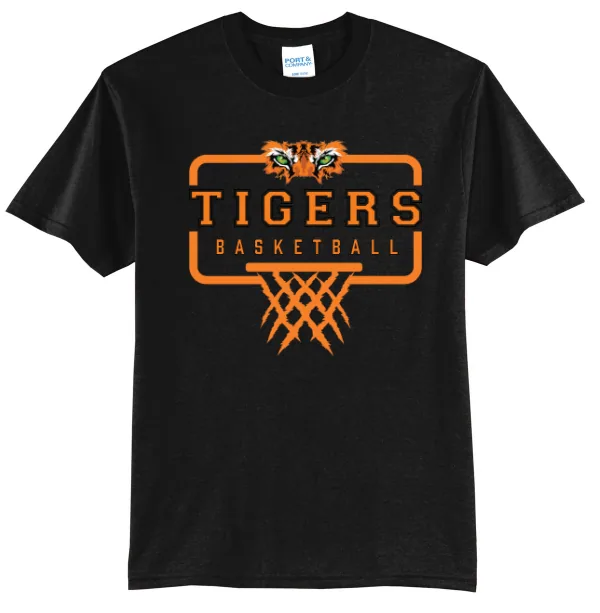 Port Port & Co Core Blend Tee-Logo 1 in Athletic Heather — PC55