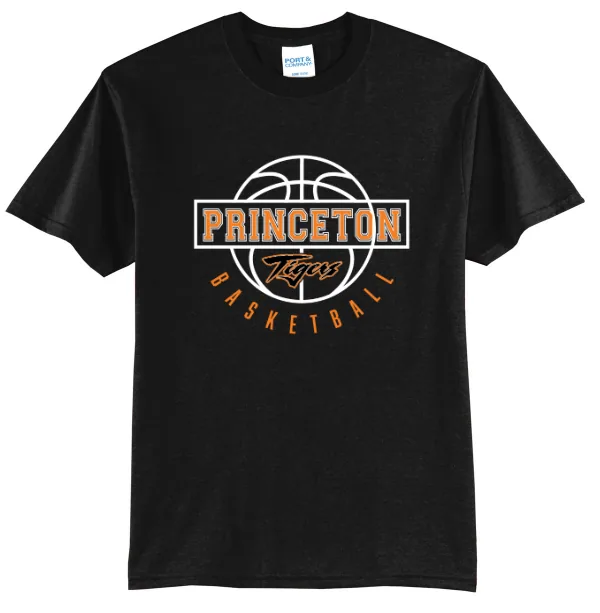 Port Port & Co Core Blend Tee-Logo 2 in Athletic Heather — PC55