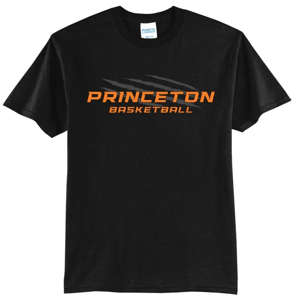 Port Port & Co Core Blend Tee-Logo 3 in Athletic Heather — PC55