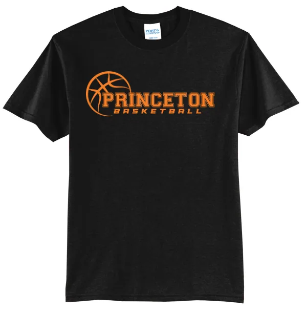Port Port & Co Core Blend Tee-Logo 4 in Athletic Heather — PC55