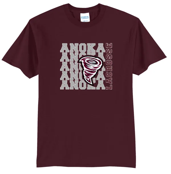 Port Port & Co Core Blend Tee Logo 2 in Athletic Heather — PC55