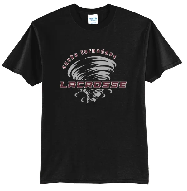Port Port & Co Core Blend Tee Logo 6 in Athletic Heather — PC55