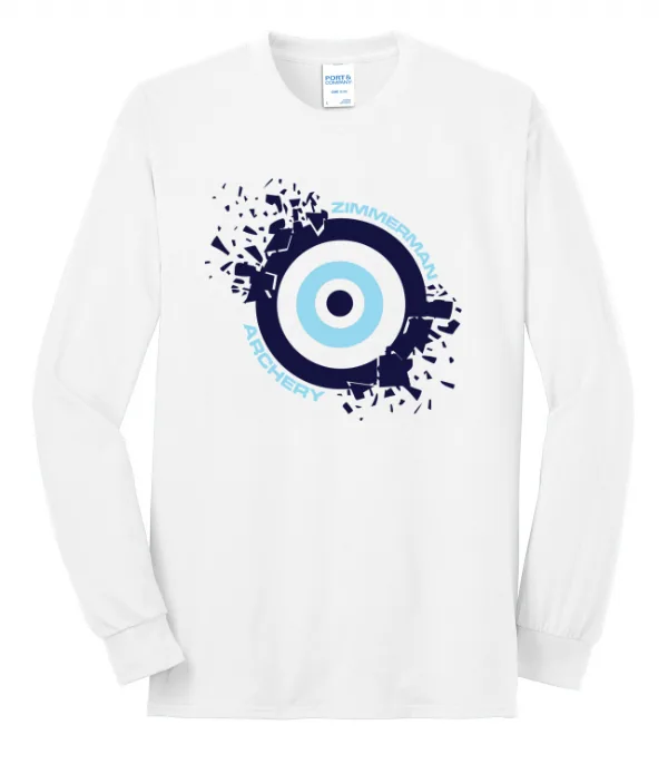 Port Port & Co Long Sleeve Core Blend Tee. Printed. in As Shown — PC55LS