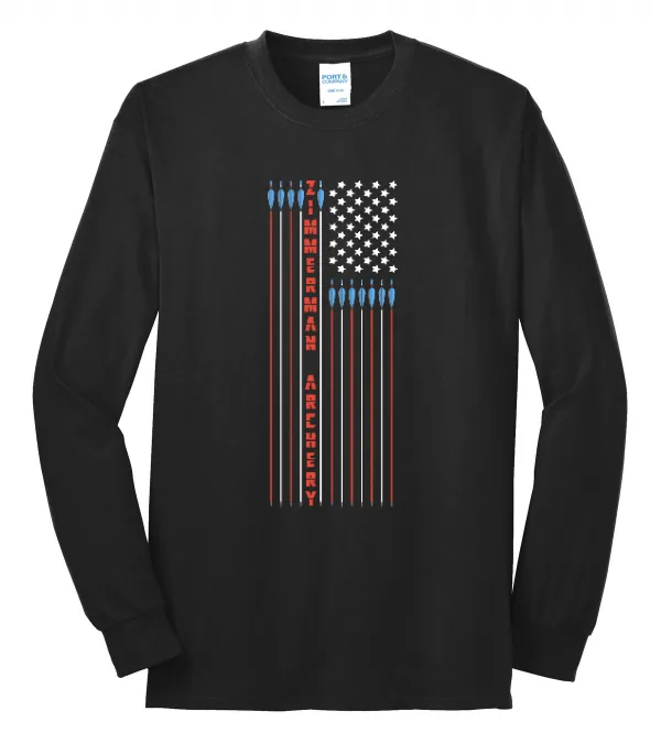 Port Port & Co Long Sleeve Core Blend Tee. Printed. in As Shown — PC55LS