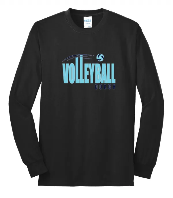 Port Port & Co Long Sleeve Core Blend Tee LOGO 4 in As Shown — PC55LS