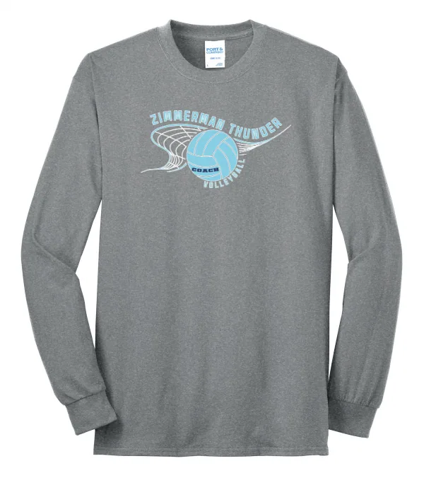 Port Port & Co Long Sleeve Core Blend Tee LOGO 3 in As Shown — PC55LS