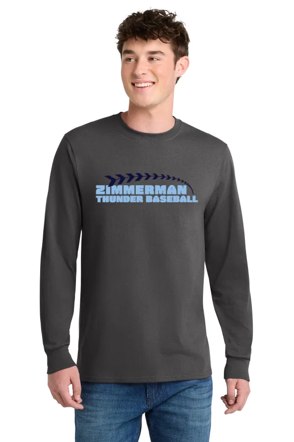 Port Port & Co Long Sleeve Core Blend Tee Logo 2 in As Shown — PC55LS