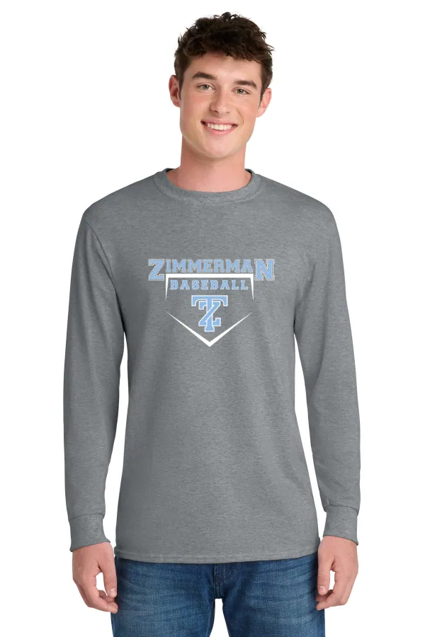 Port Port & Co Long Sleeve Core Blend Tee Logo 5 in As Shown — PC55LS