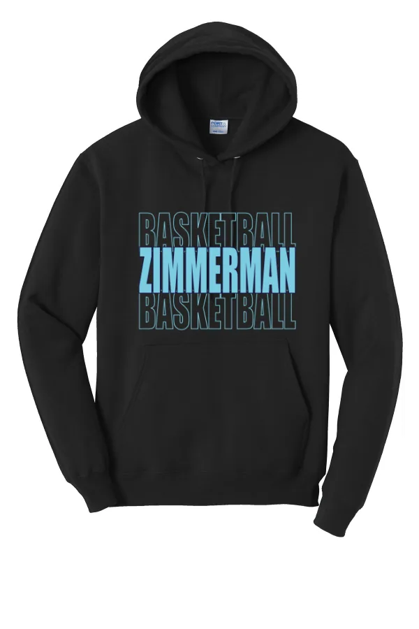 Port Port & Co Core Fleece Pullover Hooded Sweatshirt Logo 1 in As Shown — PC78H