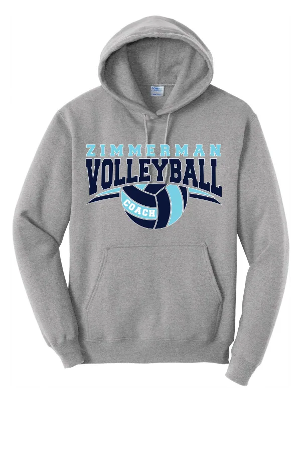 Port Port & Co Core Fleece Pullover Hooded Sweatshirt LOGO 1 in As Shown — PC78H