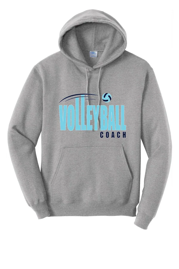 Port Port & Co Core Fleece Pullover Hooded Sweatshirt LOGO 4 in As Shown — PC78H
