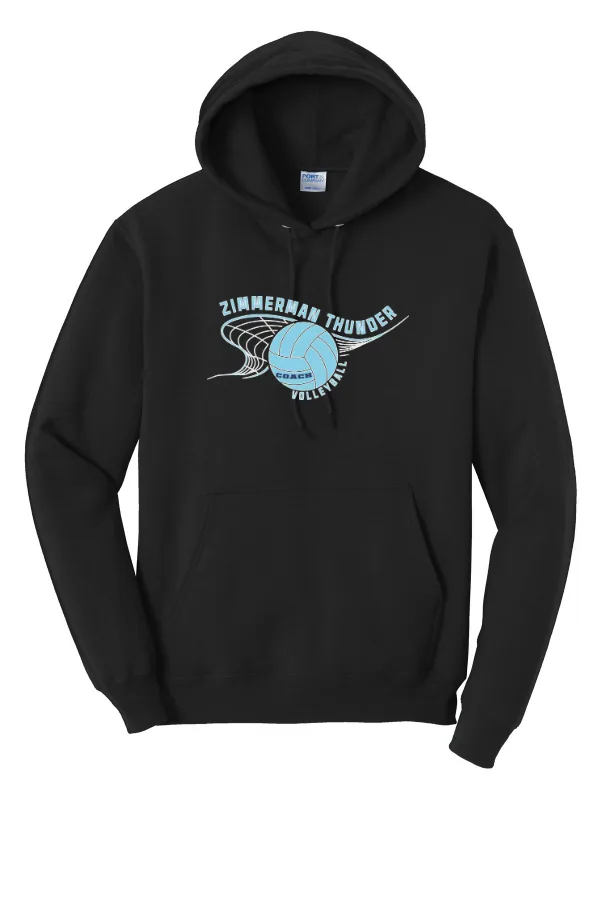 Port Port & Co Core Fleece Pullover Hooded Sweatshirt LOGO 3 in As Shown — PC78H