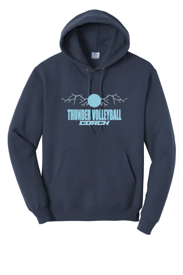 Port Port & Co Core Fleece Pullover Hooded Sweatshirt LOGO 5 in As Shown — PC78H