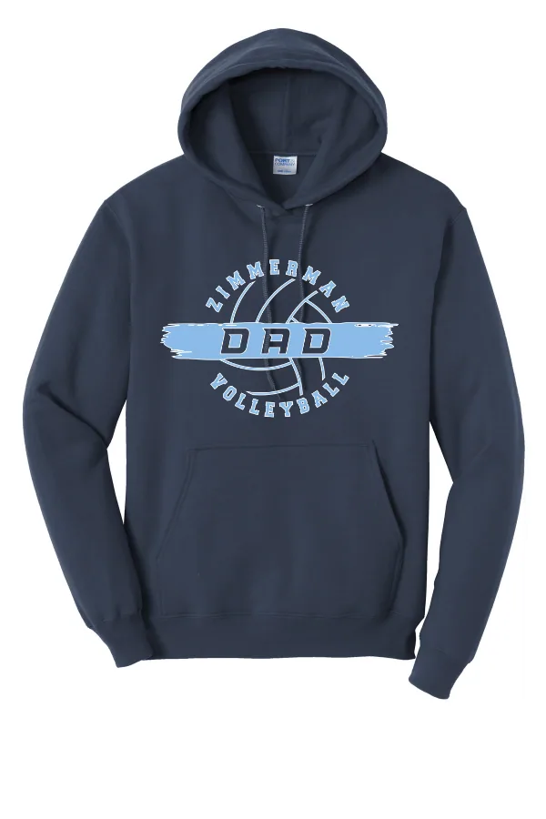 Port Port & Co Core Fleece Pullover Hooded Sweatshirt LOGO 2 in As Shown — PC78H