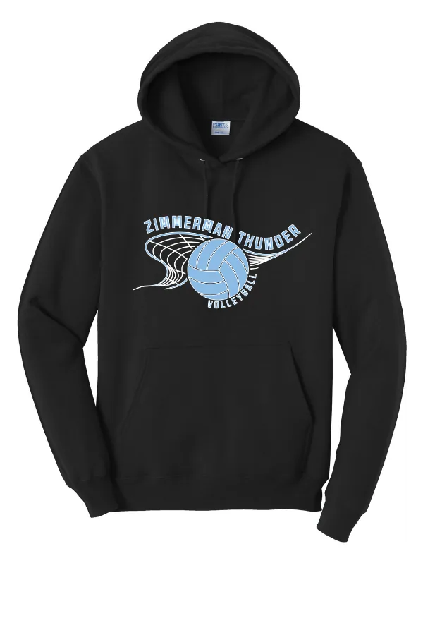 Port Port & Co Core Fleece Pullover Hooded Sweatshirt in As Shown — PC78H
