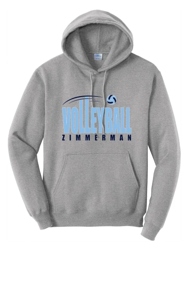 Port Port & Co Core Fleece Pullover Hooded Sweatshirt LOGO 4 in As Shown — PC78H