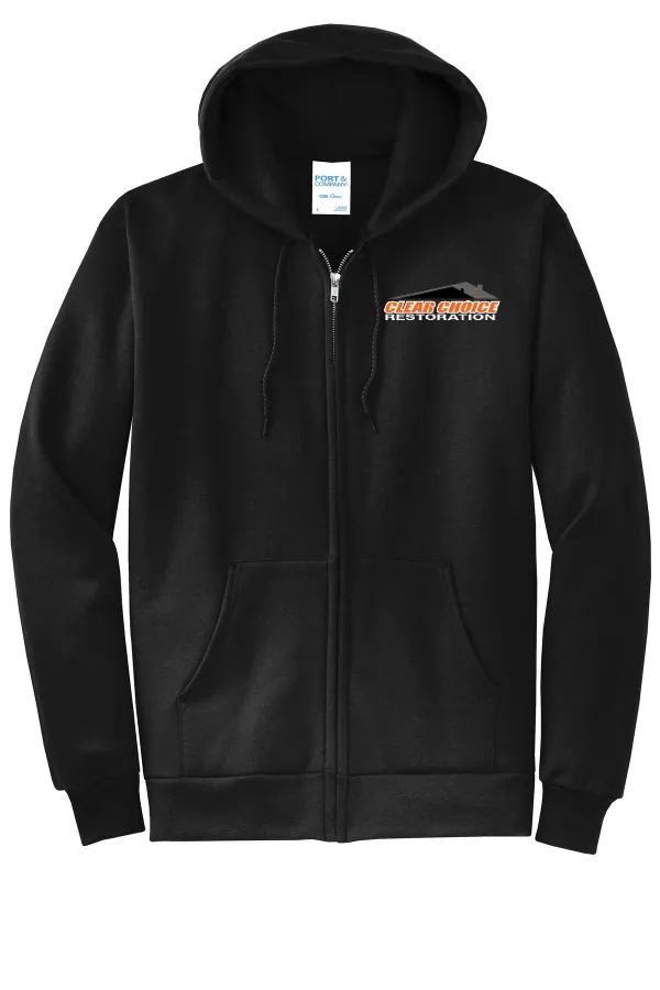 Port Port & Co Core Fleece Full-Zip Hooded Sweatshirt in As Shown — PC78ZH