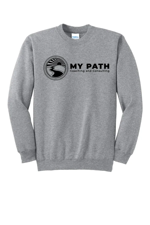 Port Port & Co Essential Fleece Crewneck Sweatshirt. Logo 1 in As Shown — PC90