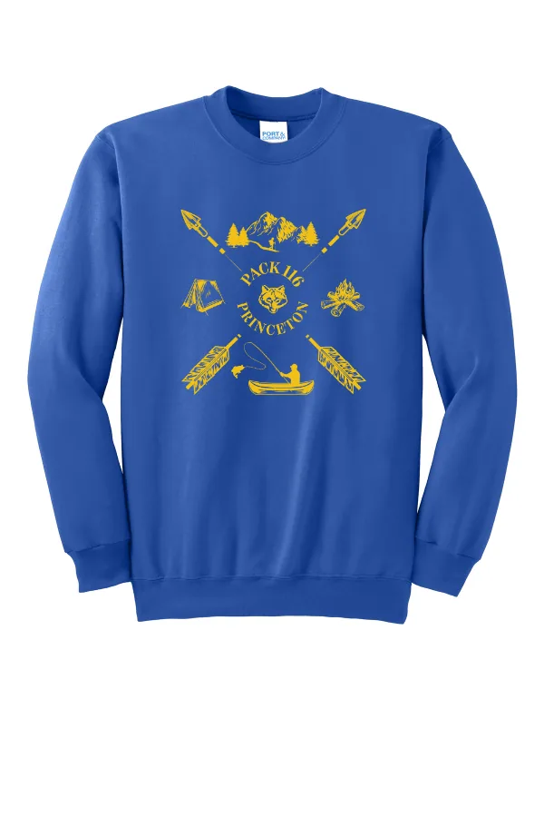 Port Port & Co Essential Fleece Crewneck Sweatshirt in As Shown — PC90