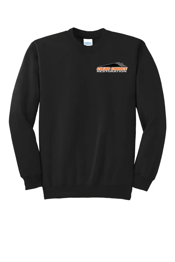 Port Port & Co Essential Fleece Crewneck Sweatshirt in As Shown — PC90