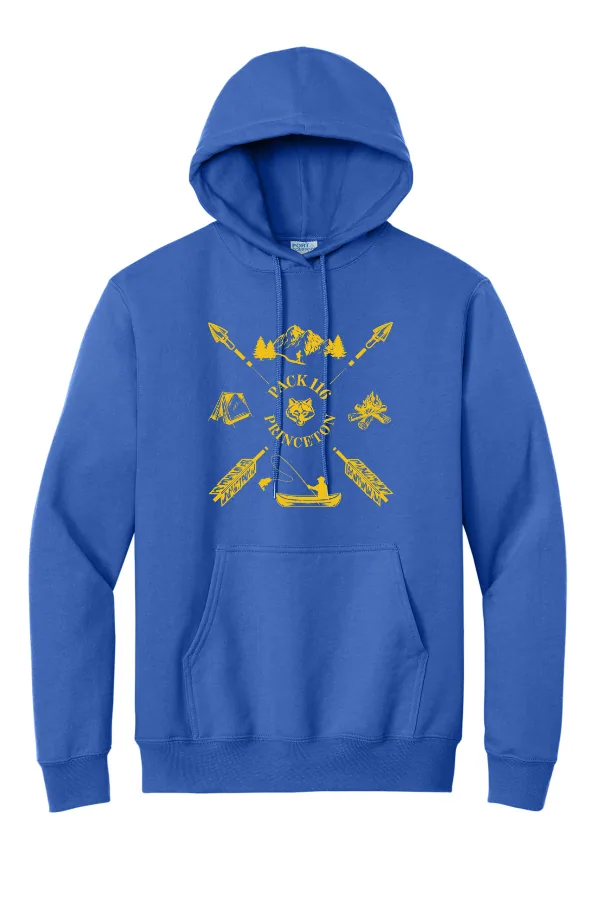 Port Port & Co Essential Fleece Pullover Hooded Sweatshirt in As Shown — PC90H