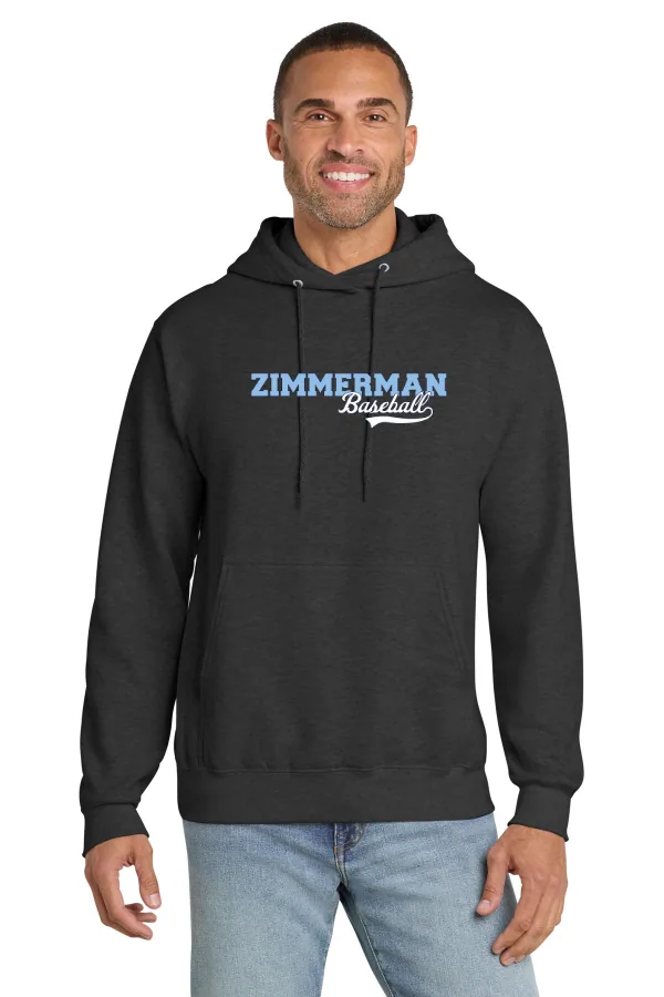 Port Port & Co Essential Fleece Pullover Hooded Sweatshirt Logo 1 in As Shown — PC90H