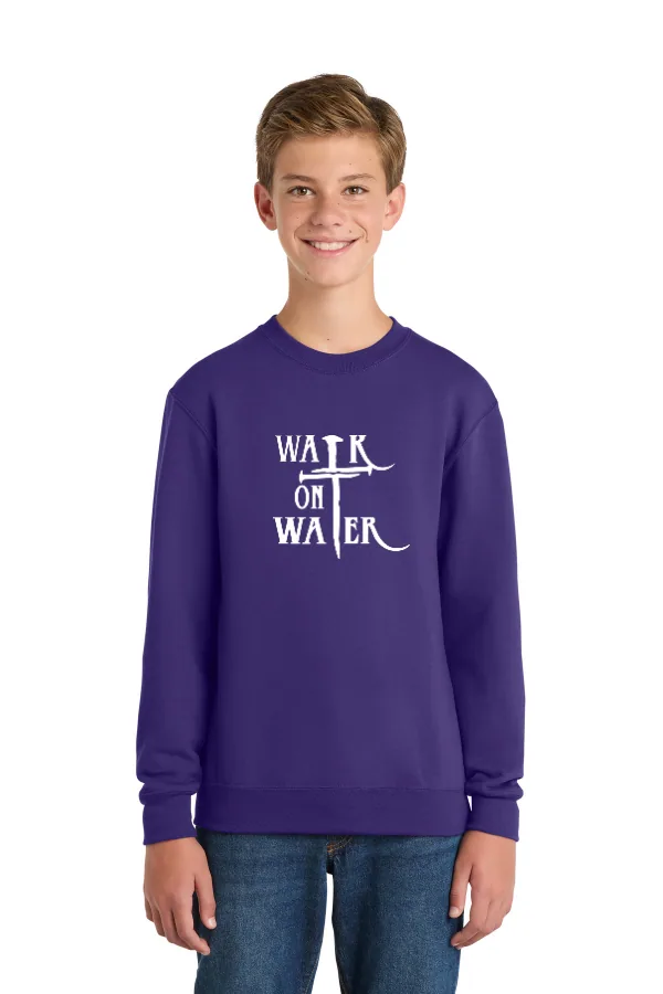 Port Youth Crewneck Sweatshirt Main Logo (Printed) in As Shown — PC90Y