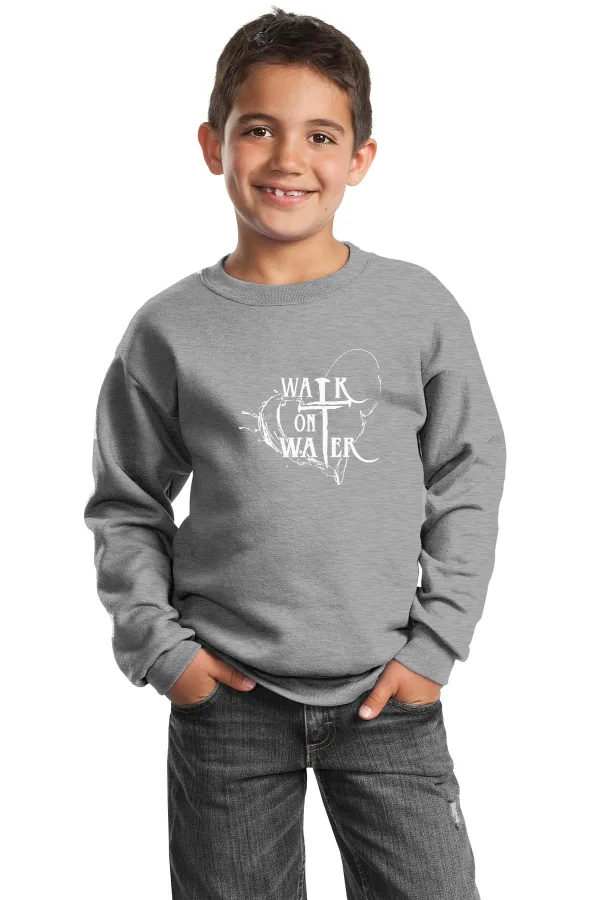 Port Youth Crewneck Sweatshirt Heart Logo (Printed) in As Shown — PC90Y