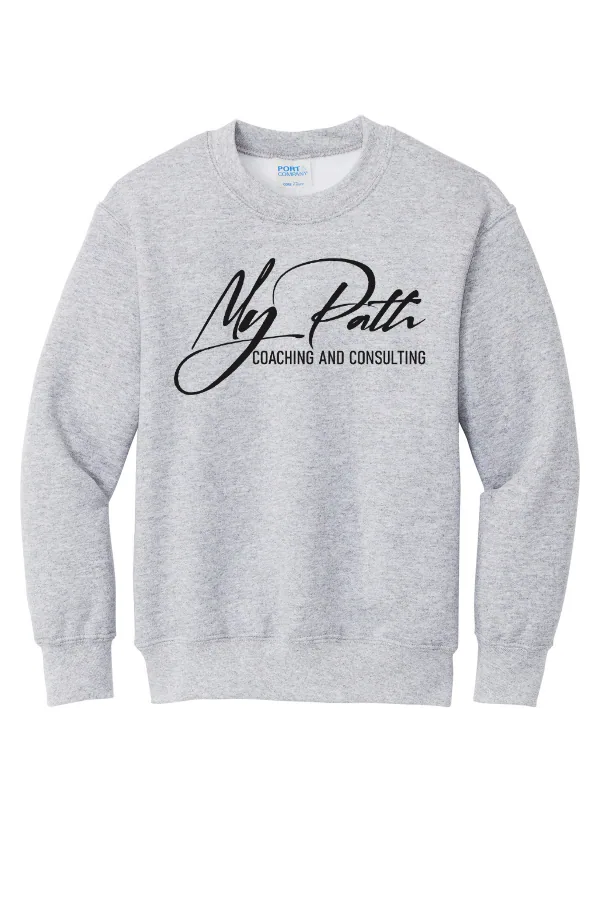 Port Port & Co Youth Core Fleece Crewneck Sweatshirt Logo 3 in As Shown — PC90Y