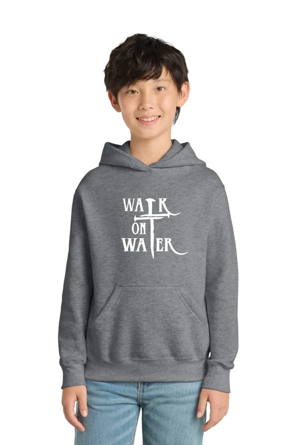 Port Youth Pullover Hooded Sweatshirt Main Logo (Printed) in As Shown — PC90YH
