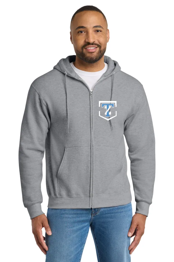 Port Port & Co Essential Fleece Full-Zip Hooded Sweatshirt LCBASE Logo in  — PC90ZH