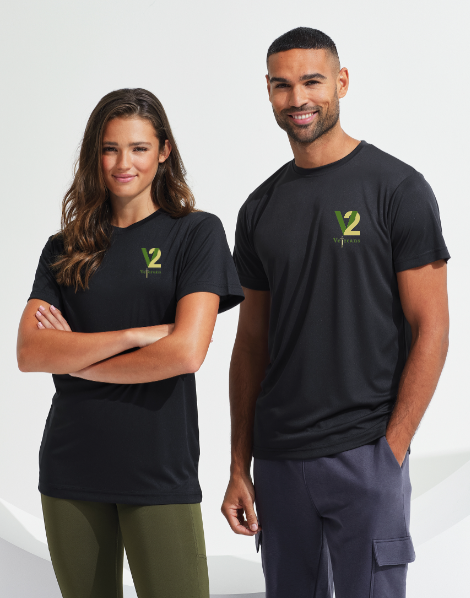 Team 365 Unisex Recycled Performance T-Shirt in Black — PWWLD-RQMWO