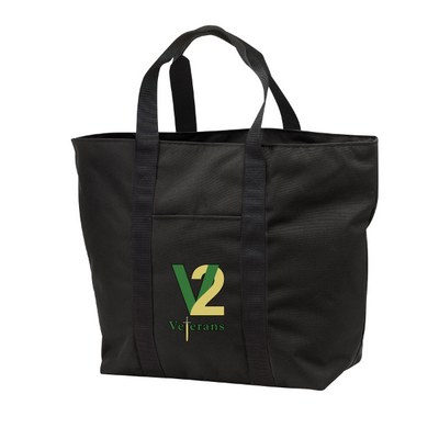 Port Authority Port Authority® All Purpose Tote Bag in Black — RDRSB-LYBGW