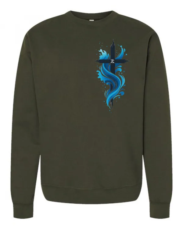 Unisex Crewneck Sweatshirt Water Logo (Printed) in As Shown —