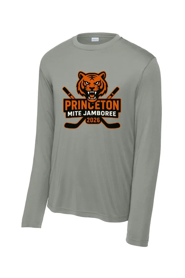 Sport-Tek ADULT Long Sleeve PosiCharge Competitor Tee in Black — ST350LS