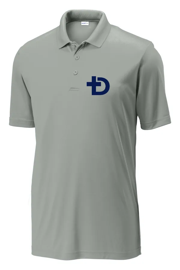Sport-Tek Mens PosiCharge Competitor Polo Cross Logo in Silver — ST550