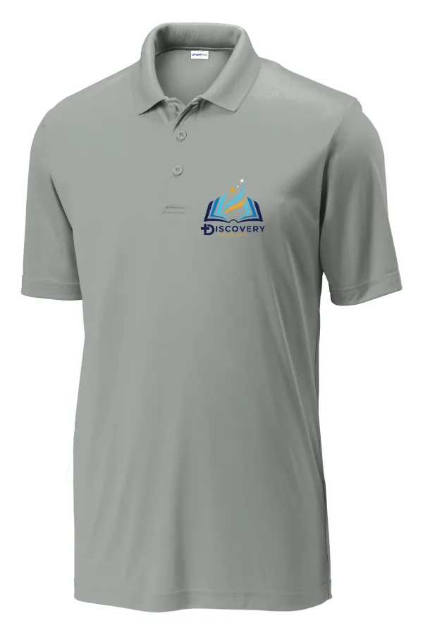 Sport-Tek MensPosiCharge Competitor Polo Academy Logo in Silver — ST550
