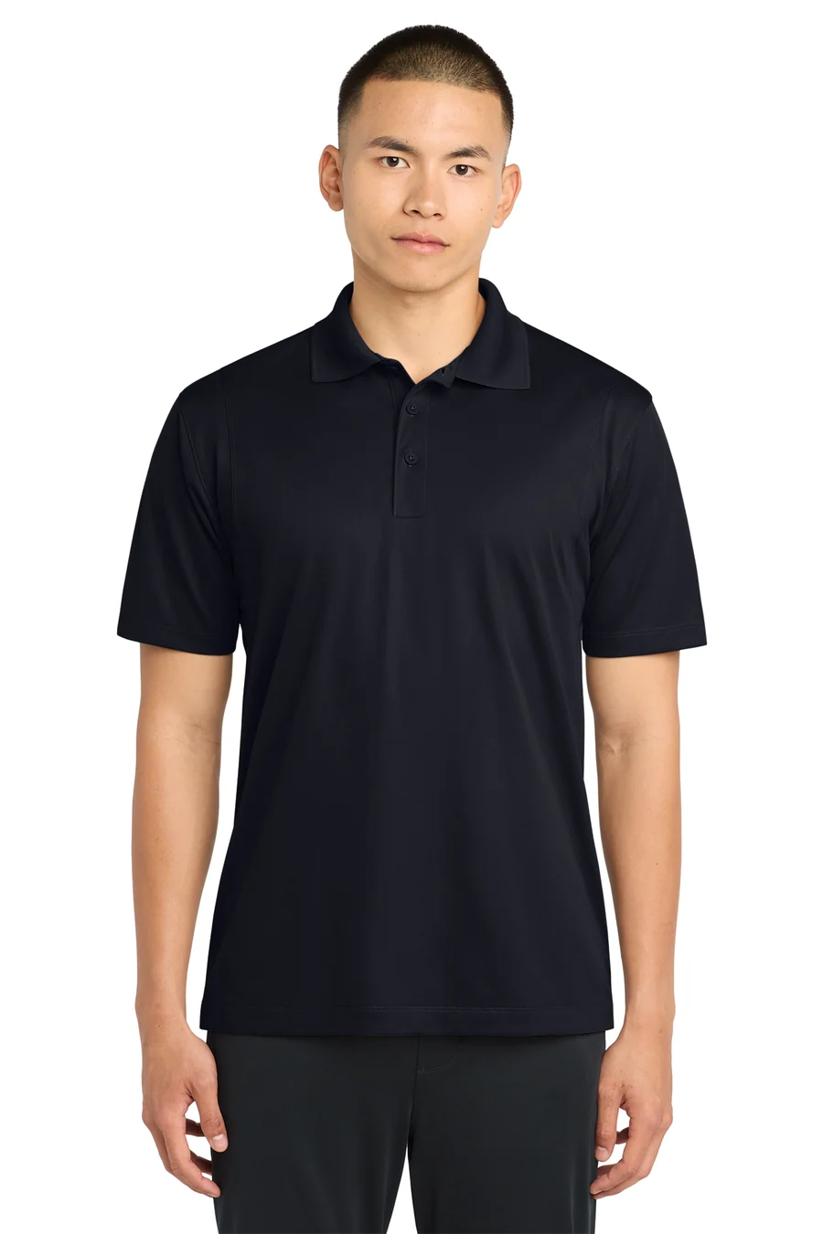 Sport-Tek WeP3 Staff Polo in Black — ST650