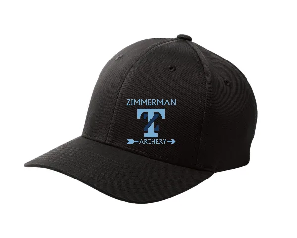 Sport-Tek Flexfit Performance Solid Cap. Embroidered. in Black — STC17