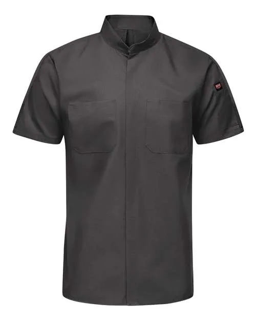 Red Kap Tall MIMIX Pro Short Sleeve Work Shirt with OilBlok in Charcoal — SX46T