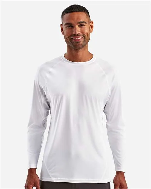 TriDri Unisex Panelled Long Sleeve Tech T-Shirt in White — TD050