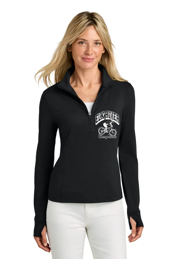 TravisMathew TravisMathew Women s Onward 1/2-Zip TMA42778 in Black — TMA42778