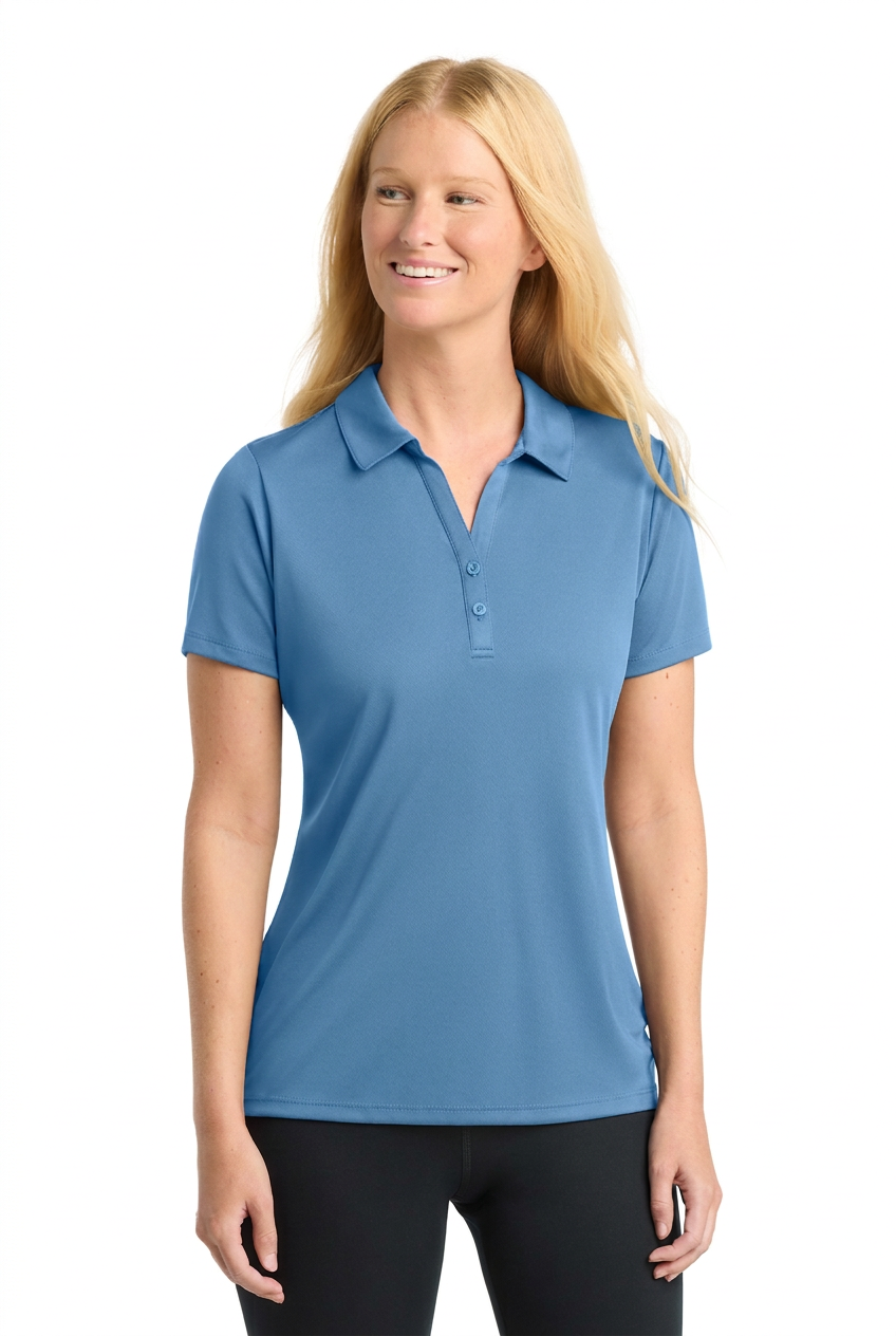 Sport-Tek (SanMar) Ladies Micropique Sport-Wick® Polo in Black — LST650