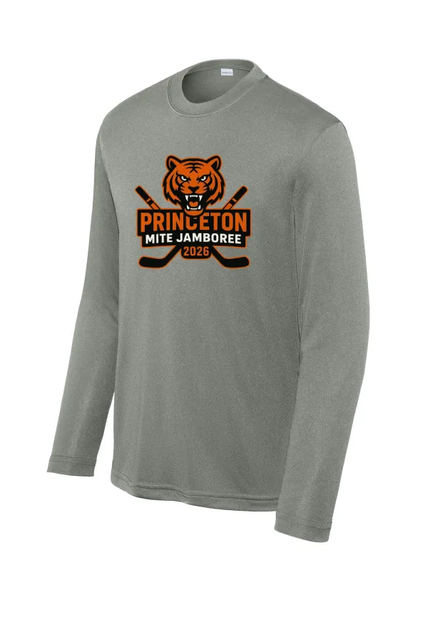 Sport-Tek Youth Long Sleeve PosiCharge Competitor Tee in Black — YST350LS