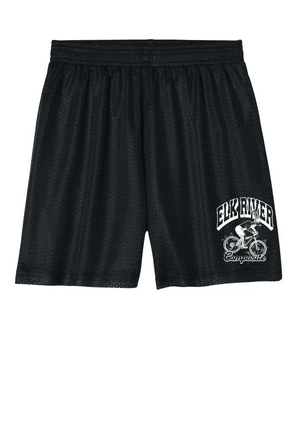 Sport-Tek Youth PosiCharge Mesh 5 Short YST5100 in Black — YST5100